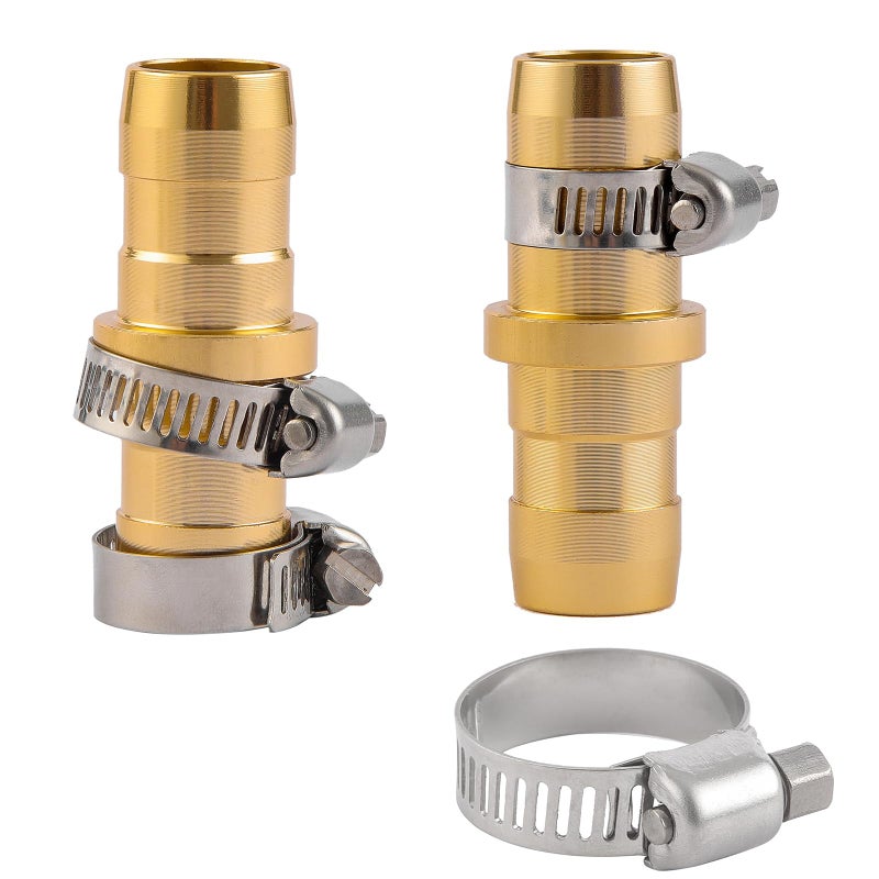 Sanpaint 2 Pack Garden Hose Connector Repair Mender Kit with Stainless Clamp,Fits 3/4"-5/8" Water Hose Repair Fitting - Image 4
